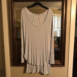 Free People Light Blue Long Sleeve Thermal